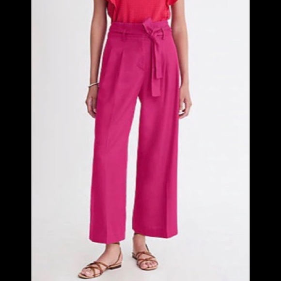 Ann Taylor Pants - Ann Taylor Paper Bag Culotte Pants Hot Pink 6P